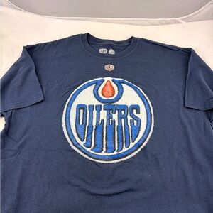 Navy Blue Edmonton Oilers T Shirt XL